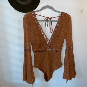 Selfie Leslie Open Back Low Cut Bodysuit